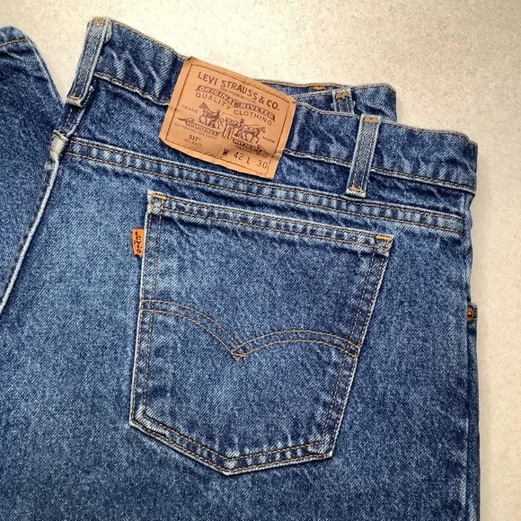 ❗️SOLD❗️Levi’s Vintage Orange Tab 517 Relaxed 42X30 Medium Wash Made In USA - Picture 2 of 8